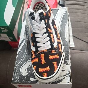 Vans Thrasher Black and Orange Skate Shoes